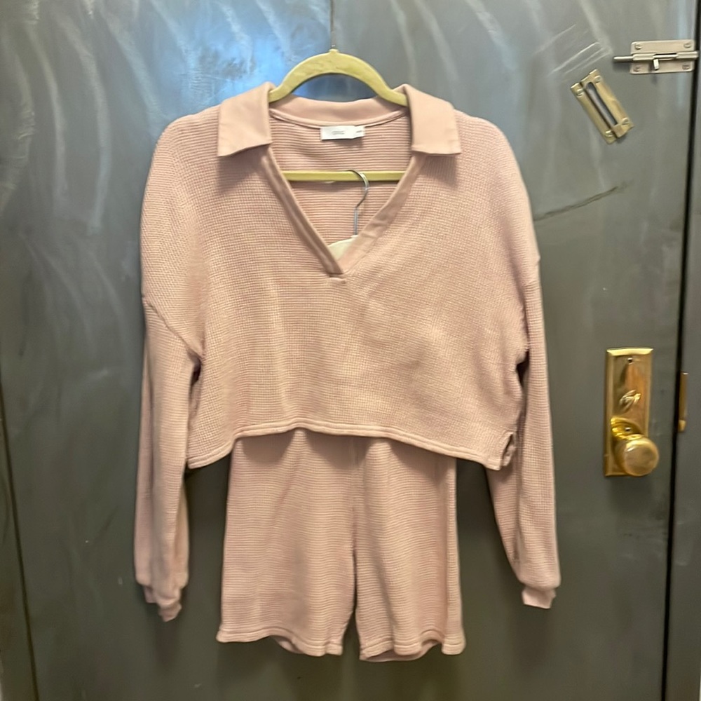 Onia Cropped Waffle Set